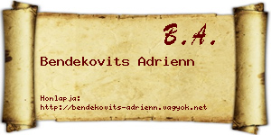 Bendekovits Adrienn névjegykártya