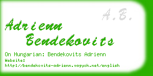 adrienn bendekovits business card